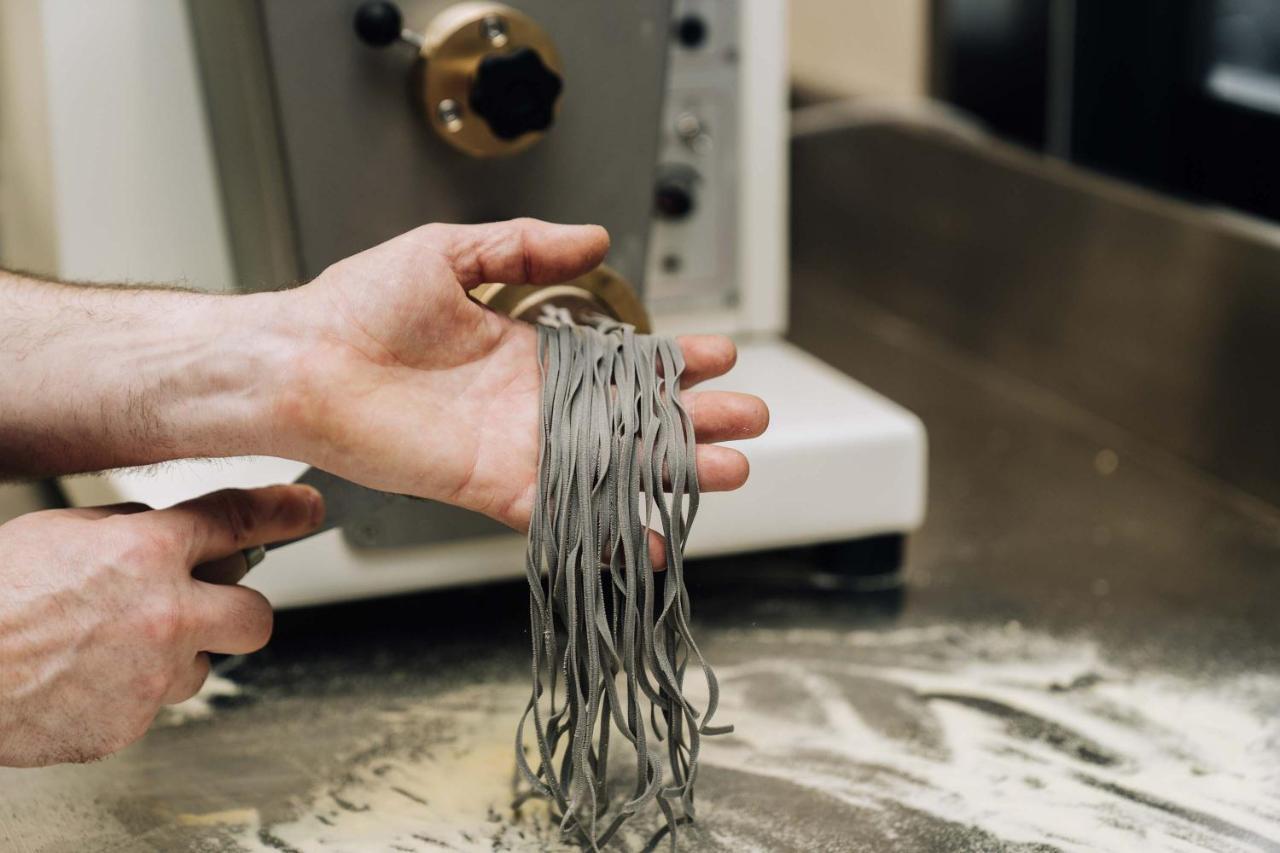 Peppers Waymouth Hotel Adelaide Dış mekan fotoğraf Pasta being made with a pasta machine